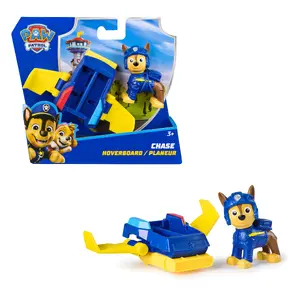 Action Pups Chase Action Figure with Hoverboard Airplane and Foldable Wings by Spin Master — Plastic Vehicle, Blue/Yellow, Ages 3+