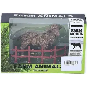 Figurine Adar Baran z zagrodą – decorative sheep farm ornament