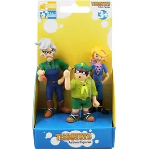 Game figurines set Tisso-Toys Mały zestaw figurek: Romek, A'Tomek i Papcio – 3 collectible character figures