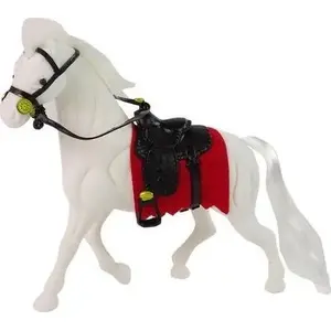 Plush Horse Toy LEANToys Biały aksamitny koń – soft white velvet horse figure, small collectible plush