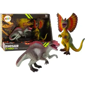 Toy dinosaur figurine set LEANToys Spinosaurus and Dilophosaurus, 2-piece set
