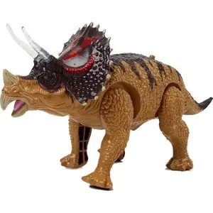 Toy figure LEAN Sport Triceratops 6638 — yellow plastic dinosaur figurine