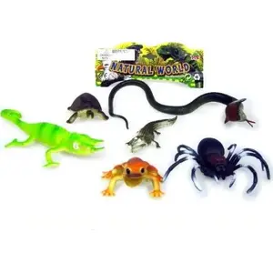 Hipo HHS018 set of 6 animal game figurines — plastic collectible figures, assorted animals