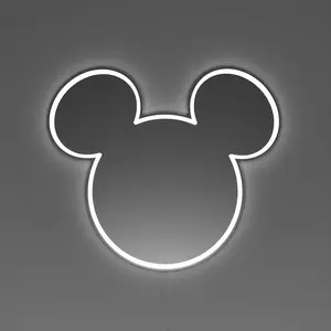 Зеркало YELLOWPOP Mickey Silver Mirror LED, 440×500 мм, универсальное расположение