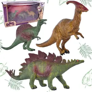 Schleich dinosaur set 3 figurines — play figures for children, realistic animal models