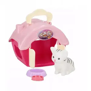 Game figurine set mega creative KOT AKC DOMEK 11x9x7 cm mix — assorted animal figures in house-shaped display