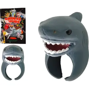 LEANToys educational toy figure — Shark ring for finger, model 11308