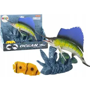 LEANToys game figurine Ryba Miecznik Włócznik coral reef fish model 17805