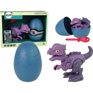 Figurka Lean Sport Dinozaur Stygimoloch z jajkiem DIY zestaw z śrubokrętem, fioletowy