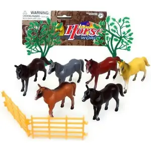 Figurine set Hipo HSH001 — horse figures, 10 cm height, pack of 10