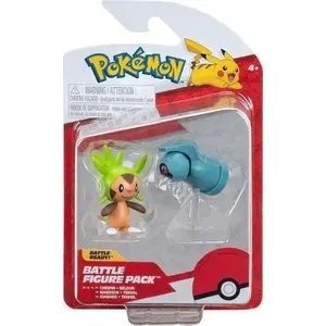 Figure Pokémon battle set — POKEMON Chespin and Beldum figures (pair)