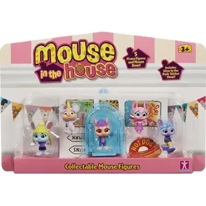 Game figurines Piatnik Mouse in the House — set of 5 collectible mouse figures (MPN 7706)
