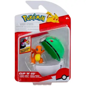 POKEMON Charmander Clip n Go with Friend Ball — collectible clip-on figure set