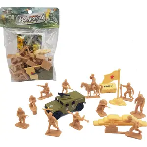 Set of Military Soldier Figurines Trifox TR-54738-0 — collectible play figures, assorted poses