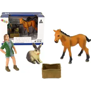 LEANToys figure set — horse (light) play figurine set, model 15234
