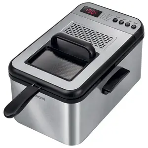 Фритюрница SENCOR SFR 8200SS 3.2 л, одиночная 2200 Вт, чёрная/нержавеющая сталь