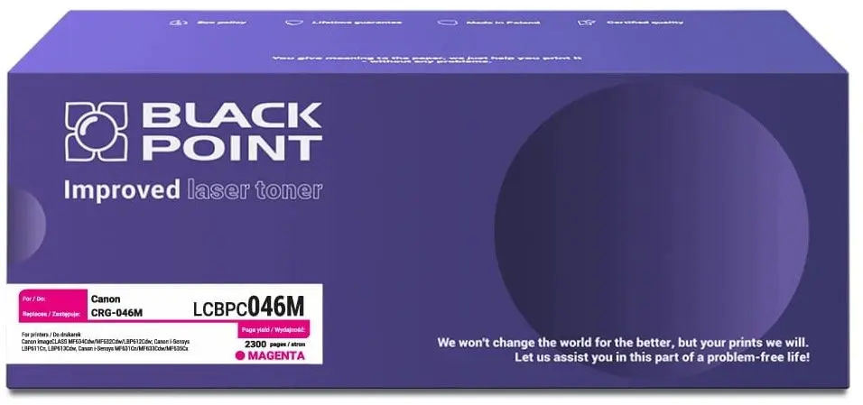 Toneris BLACKPOINT Canon CRG-046M (magenta) saderīgs