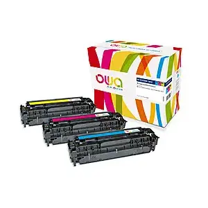 Комплект тонер-картриджей OWA Armor K35580OW — 3 шт., Cyan Magenta Yellow, для принтеров HP