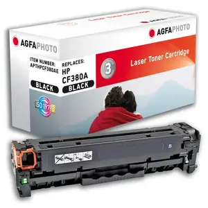 Картридж тонерный AgfaPhoto APTHPCF380AE для HP, черный, ресурс 2400 стр., 1 шт.