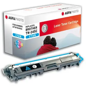 Toner cartridge AgfaPhoto APTBTN245CE Cyan for Brother printers, laser, yield 2200 pages, 1 pc