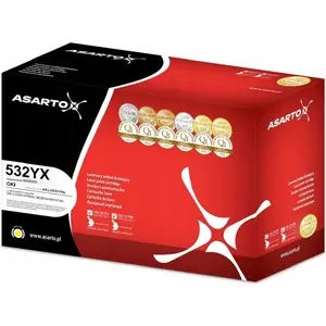 Toner Asarto Yellow replacement cartridge AS-LO532YXN for compatible printers, yellow