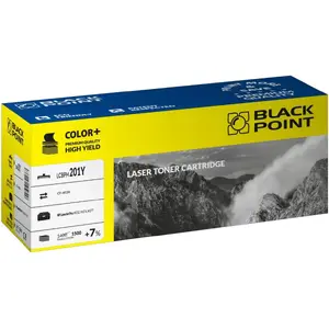 Tonerkartridžs BLACKPOINT LCBPH201Y saderīgs ar HP, dzeltenais, lāzera, 1500 lapas, 1 gab.