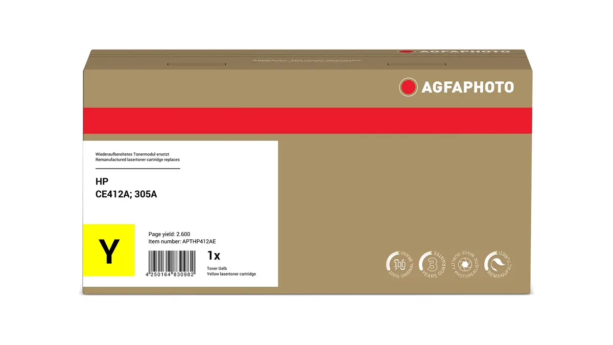 AgfaPhoto Toner Cartridge Yellow for HP CE412A 305A Photo 4