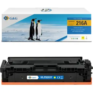 Тонер-картридж g g NT-PH2412Y (совместим с HP W2412A / 216A), желтый, ресурс 850 страниц