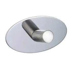 Wall-mounted towel hook Wenko Piceno — stainless steel, 65×28×36 mm