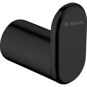 Bathroom single hook deante ADR_N111 black — wall-mounted towel or robe hook