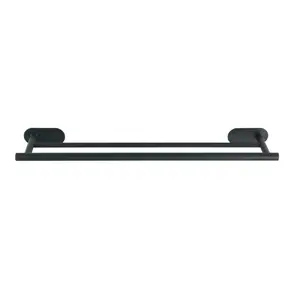 Wall-mounted towel holder ring Wenko 24513100 — 600×120×45 mm, black