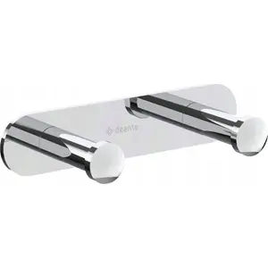 Double hook on rail deante ADJ 012L – bathroom accessory, wall-mounted rail hook