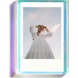 Photo frame LoveInstant standing frame for instant photos (Instax Mini/Polaroid/Kodak/HP/Xiaomi/Canon/ZINK) transparent iridescent