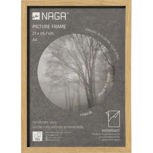 Foto rāmis NAGA 21 x 29,7 cm (A4) ozols, modelis 17054, izmēri 228×22×315 mm