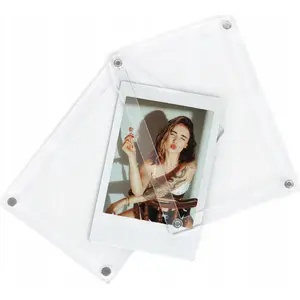 Photo frame LoveInstant magnetic clear frame for 2 instant photos compatible with Canon Polaroid HP Kodak Agfa ZINK