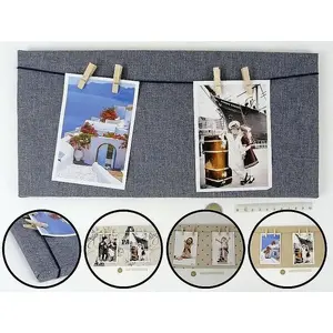 Photo frame with clips Adar MIX — multi-photo wooden frame for hanging and tabletop display