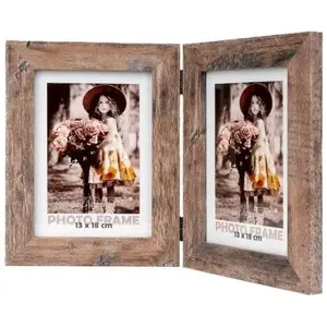 Photo frame FANDY Narvik 13x18 cm double opening, 3 brown finish