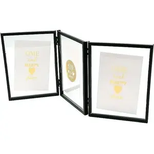 Photo frame Adar folding for 3 photos 15x10 cm each, tabletop portrait/landscape display