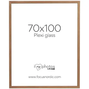 Photo frame focus Soul Oak veneer 70x100 cm with plexiglass by focus