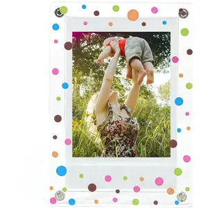 Photo magnet frame for Instax Mini films — LoveInstant magnetic frame for Instax Mini 99/41/12/40/11/Evo/Liplay/Link — colorful dots
