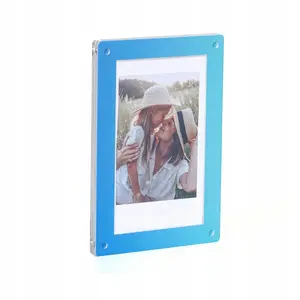 Photo frame on magnet for fridge LoveInstant for Instax Mini series (fits Mini 99/41/12/40/11/Evo/Liplay/Link) — blue