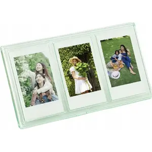 Photo frame LoveInstant standing frame for 3 photos for ZINK/Fuji Instax Mini prints – green