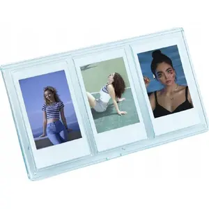 Photo frame LoveInstant standing frame for 3 photos for ZINK / Fuji Instax Mini prints – blue