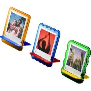 Picture frame set POLAROID Coloured Acrylic Photo Frames 3 Pack, multicolour, tabletop, weight 366 g