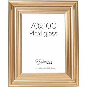 Photo frame focus Charleston Gold 70x100 cm with plexiglass – focus