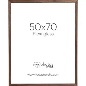 Photo frame focus Soul Walnut veneer 50x70 cm with plexiglass