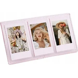 Рамка LoveInstant настольная для 3 фото, для отпечатков ZINK и Fuji Instax Mini — розовая
