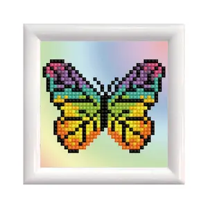 Photo frame craft kit Diamond Dotz Rainbow Butterfly, 95×95 mm, multicolour, includes frame and tray