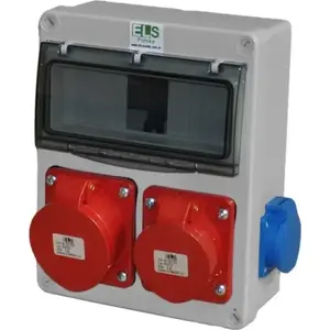 Power supply set ELS Elektrotechnika MIKO-8M – 2×32A/5P industrial sockets and 2×230V outlets, IP44 (E901308014)