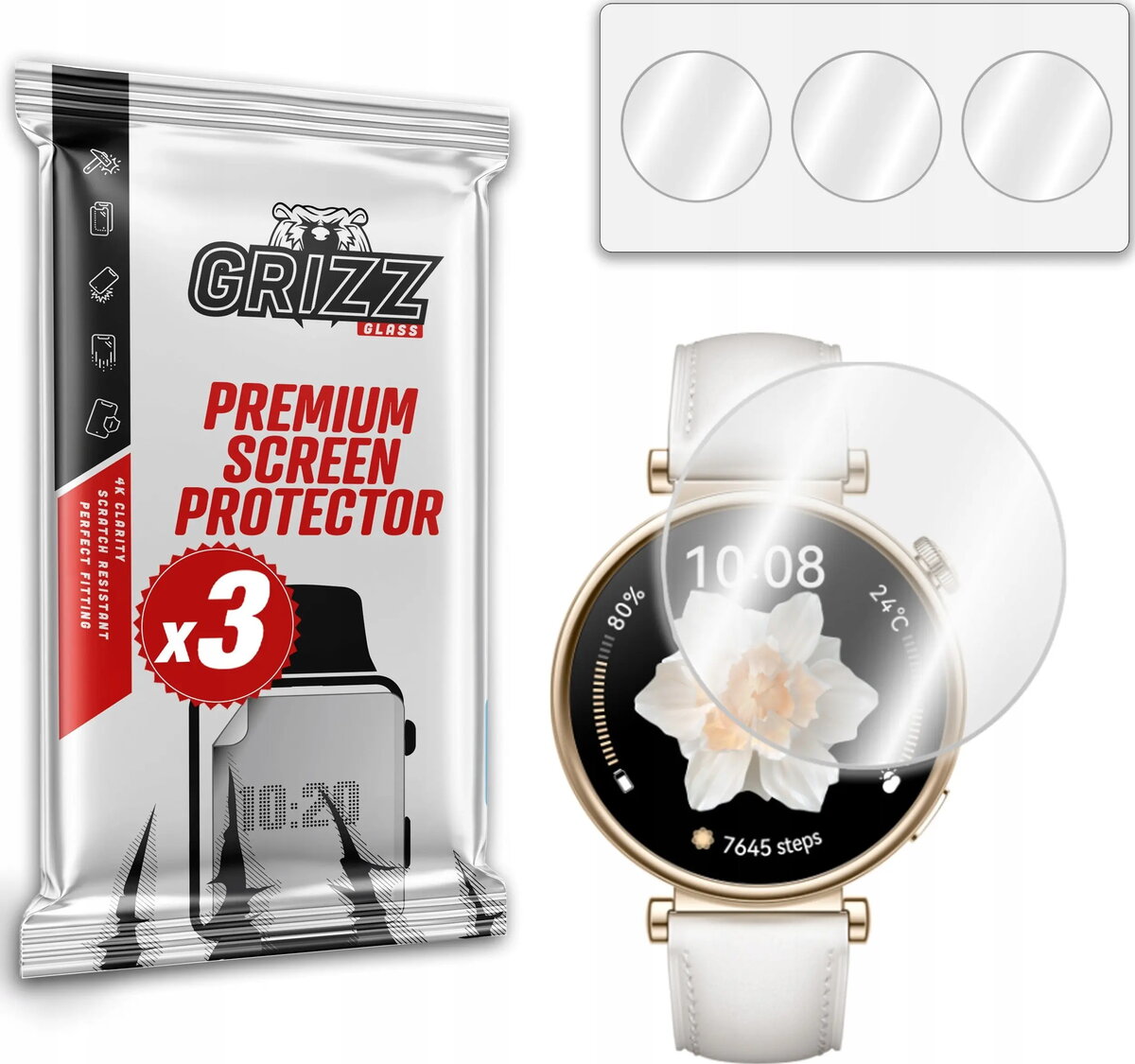 Aizsargplēve GrizzGlass Hydrofilm priekš Huawei Watch